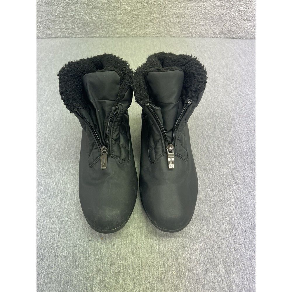 Sporto Womens Fleece Fur Lined Quilted‎ Winter Ankle Boots Sz 10M Black Zelda